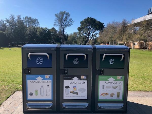 Bigbelly Solar Panel Waste Bins at the Bell Tower 