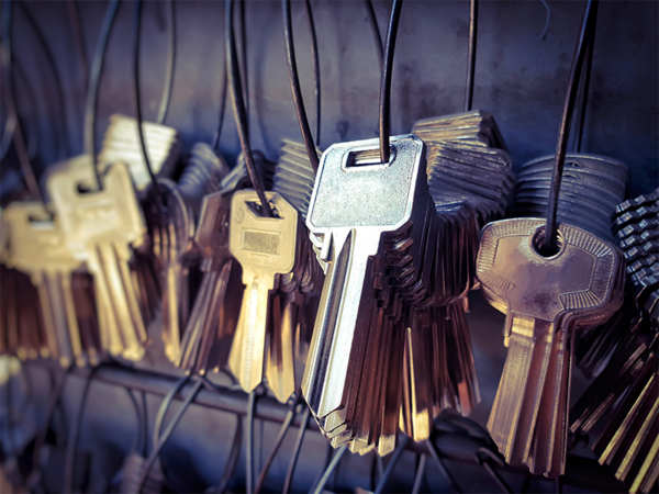 keys on a rack