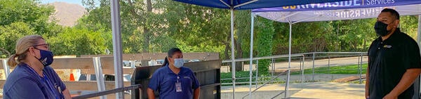 ERS staff with masks