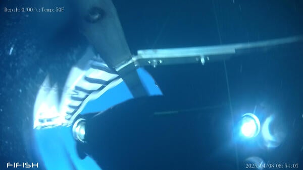 Submarine drone enters water